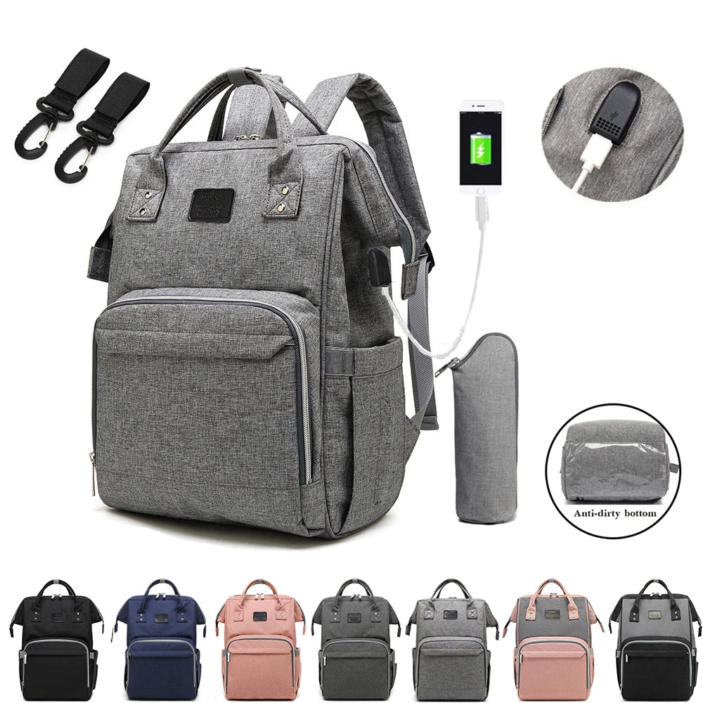 Tim-Jane Sac à dos à couches imperméable – Grand sac à langer multifonction pour voyages maman & bébé