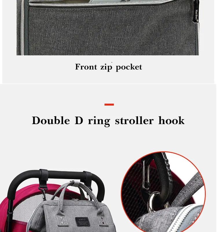 Tim-Jane Sac à dos à couches imperméable – Grand sac à langer multifonction pour voyages maman & bébé
