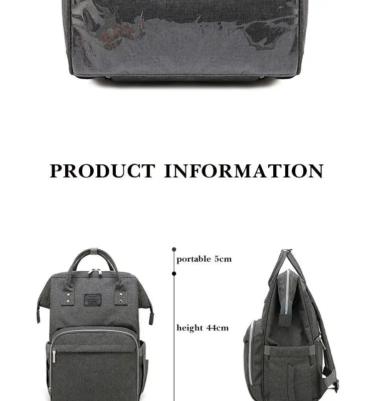 Tim-Jane Sac à dos à couches imperméable – Grand sac à langer multifonction pour voyages maman & bébé