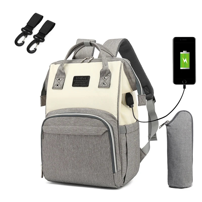 Tim-Jane Sac à dos à couches imperméable – Grand sac à langer multifonction pour voyages maman & bébé