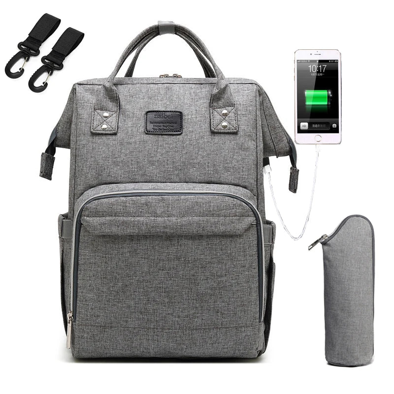Tim-Jane Sac à dos à couches imperméable – Grand sac à langer multifonction pour voyages maman & bébé