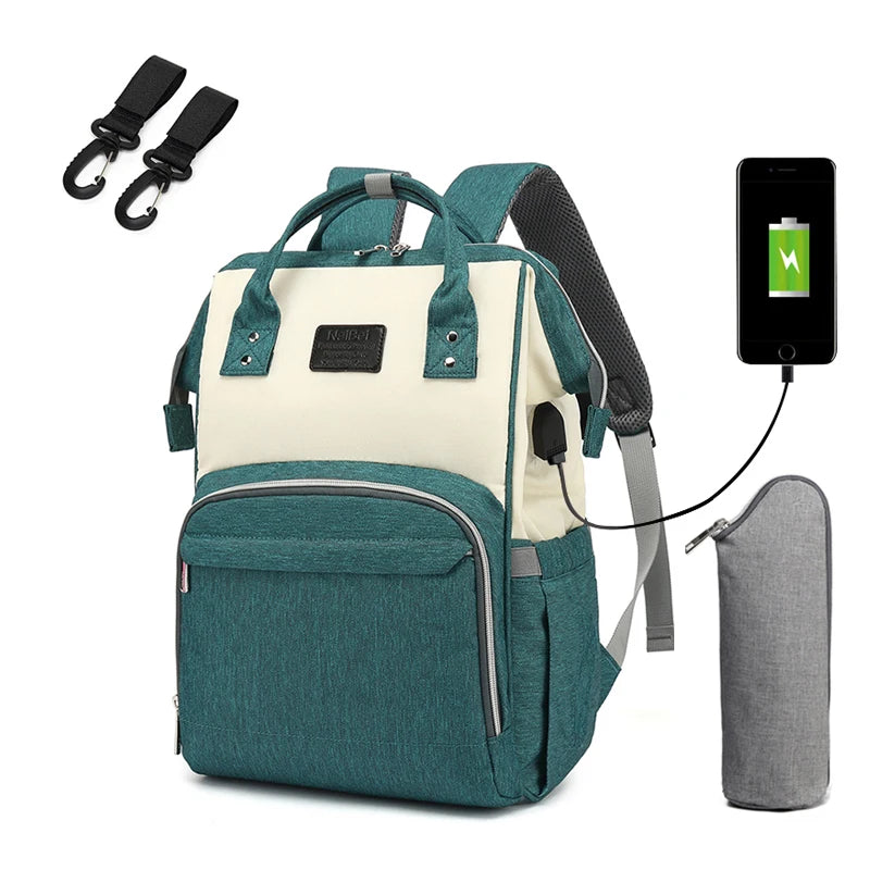 Tim-Jane Sac à dos à couches imperméable – Grand sac à langer multifonction pour voyages maman & bébé