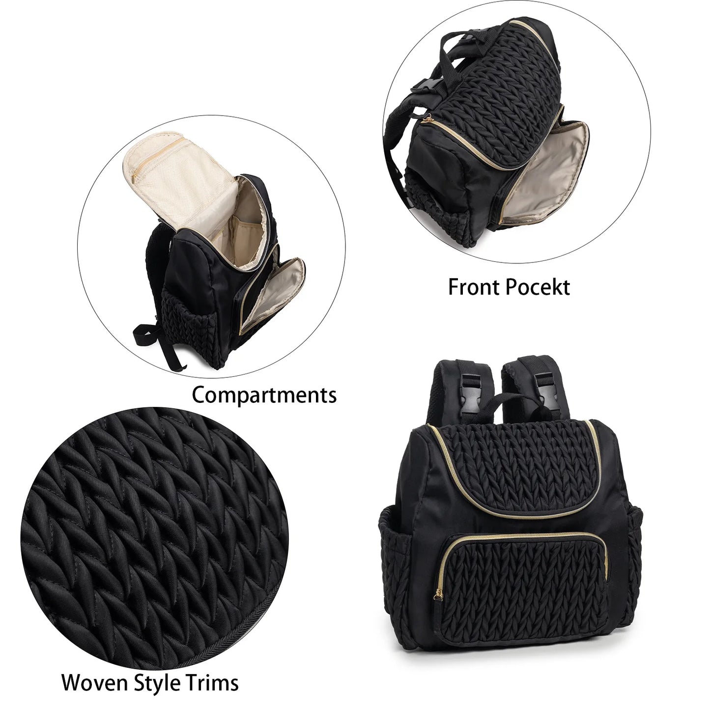 Tim-Jane Sac à dos à couches imperméable – Grand sac à langer multifonction pour mamans et soins de bébé
