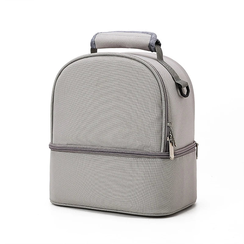 Tim-Jane Sac isotherme double couche pour maman – Grand sac à main uni pour voyages et pique-niques