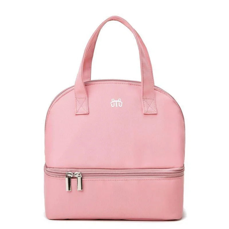 Tim-Jane Sac isotherme double couche pour maman – Grand sac à main uni pour voyages et pique-niques