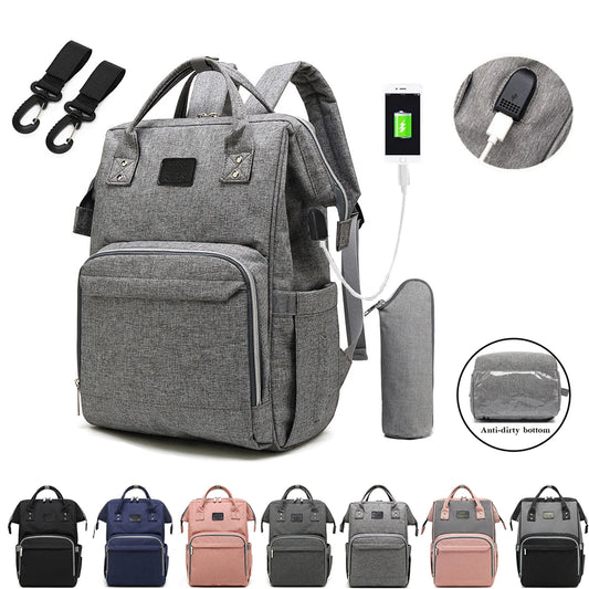 Tim-Jane Sac à dos à couches imperméable – Grand sac à langer multifonction pour voyages maman & bébé