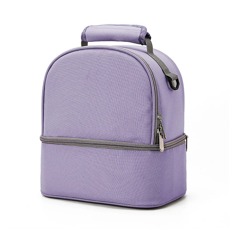 Tim-Jane Sac isotherme double couche pour maman – Grand sac à main uni pour voyages et pique-niques