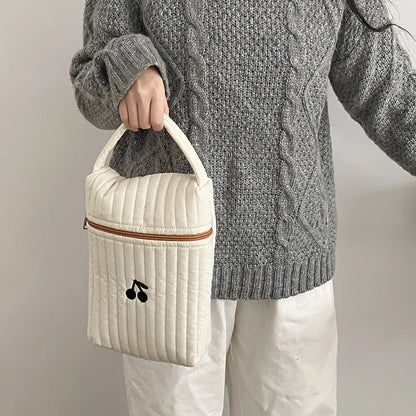 Tim-Jane Sac à langer bébé en coton motif ourson – Tote beige de maternité & organisateur à couches pour mamans avec fermeture éclair