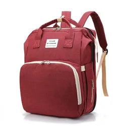 Tim-Jane Sac pliable pour maman avec lit bébé – Sac à dos à couches grande capacité à double bretelles avec rangement pour biberons