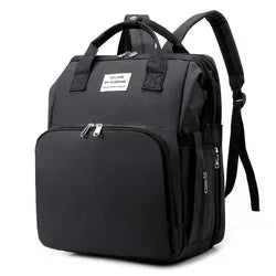 Tim-Jane Sac pliable pour maman avec lit bébé – Sac à dos à couches grande capacité à double bretelles avec rangement pour biberons