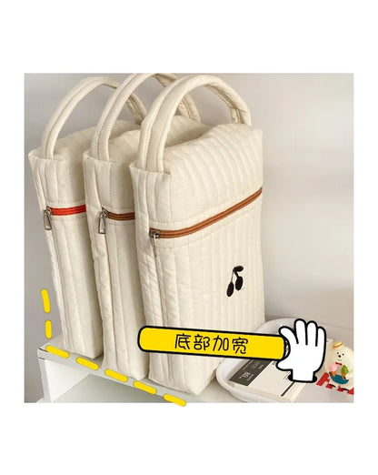 Tim-Jane Sac à langer bébé en coton motif ourson – Tote beige de maternité & organisateur à couches pour mamans avec fermeture éclair