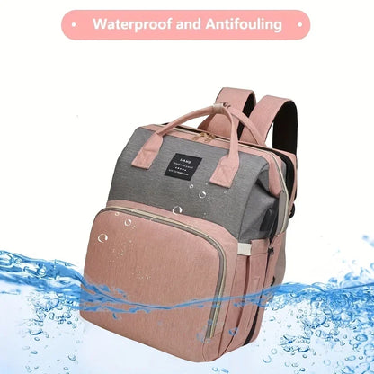 Tim-Jane Sac à dos pliable pour maman avec lit bébé intégré – Grand sac à langer et de maternité portable pour soins de nouveau-né