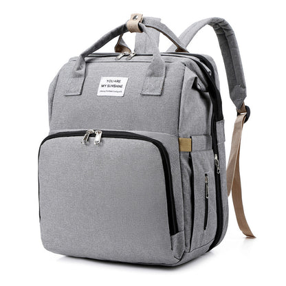 Tim-Jane Sac pliable pour maman avec lit bébé – Sac à dos à couches grande capacité à double bretelles avec rangement pour biberons