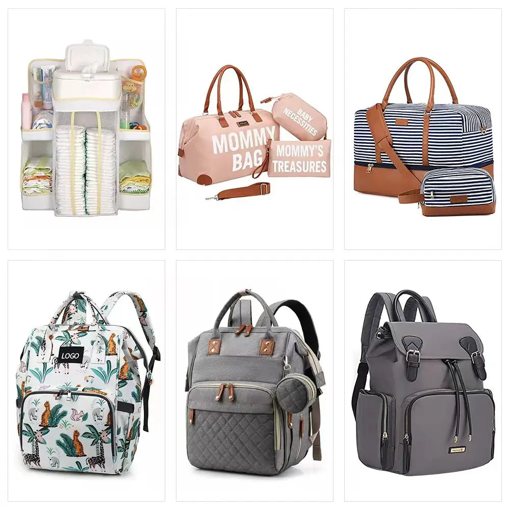 Tim-Jane Sac pliable pour maman avec lit bébé – Sac à dos à couches grande capacité à double bretelles avec rangement pour biberons