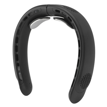 Portable Bladeless Neck Fan with LED Display 3600MAh Battery Operated Wearable Personal Fan Leafless USB Rechargeable Headphone