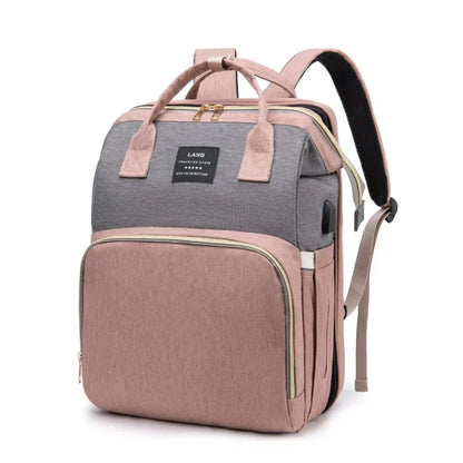 Tim-Jane Sac à dos pliable pour maman avec lit bébé intégré – Grand sac à langer et de maternité portable pour soins de nouveau-né