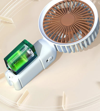 Mini Handheld Fan USB Rechargeable Portable Desktop Fan with Base Quiet Operation for Office Student Dorm Travel