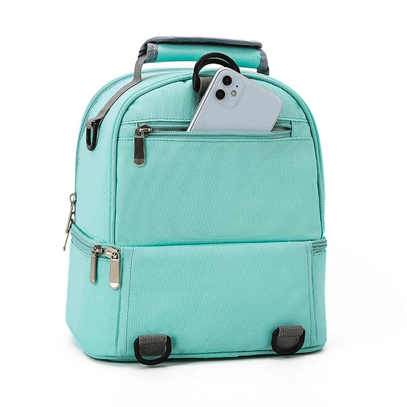 Tim-Jane Sac isotherme double couche pour maman – Grand sac à main uni pour voyages et pique-niques