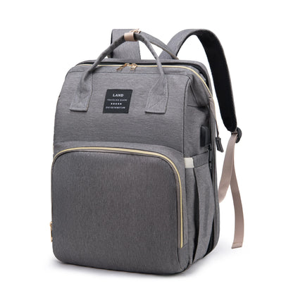 Tim-Jane Sac à dos pliable pour maman avec lit bébé intégré – Grand sac à langer et de maternité portable pour soins de nouveau-né