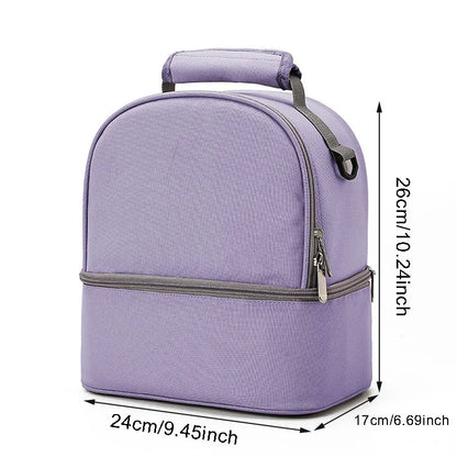 Tim-Jane Sac isotherme double couche pour maman – Grand sac à main uni pour voyages et pique-niques